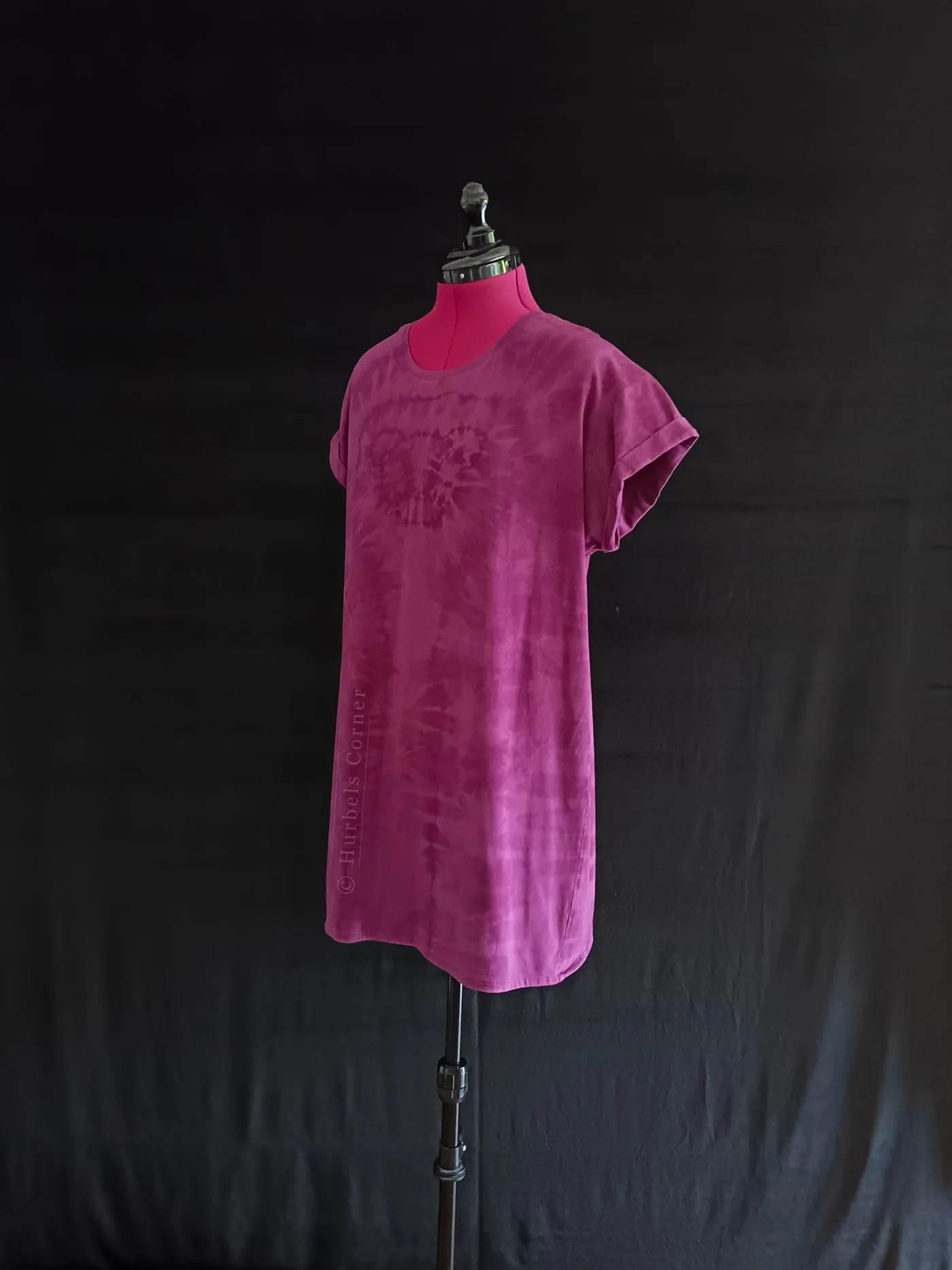 T-shirt dress with bleached motif