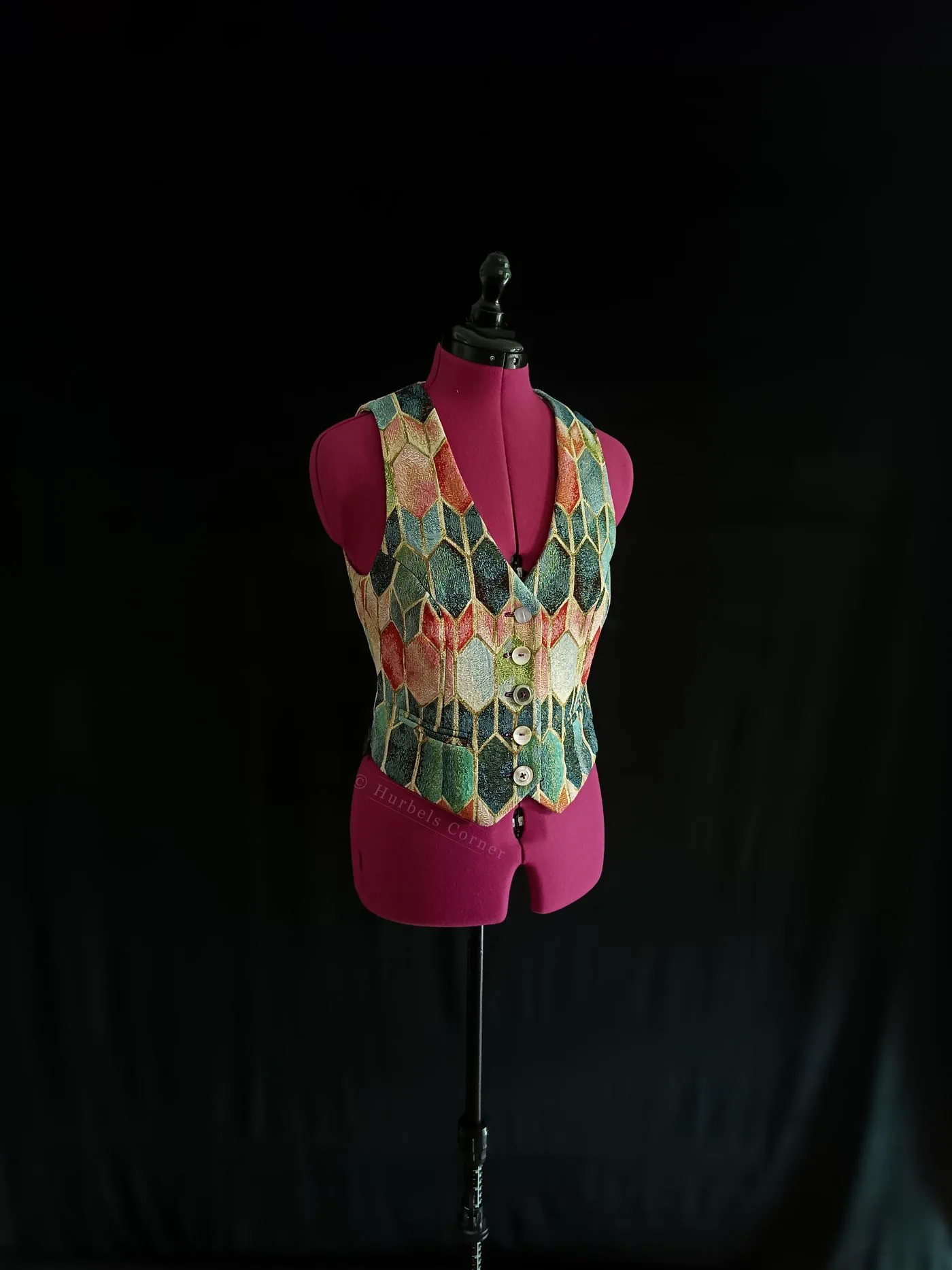 Stained-glass jacquard waistcoat